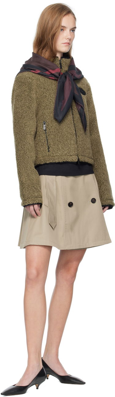 Jakke Burberry Burberry Cropped Fleece Jacket Grøn | 8109274, 3