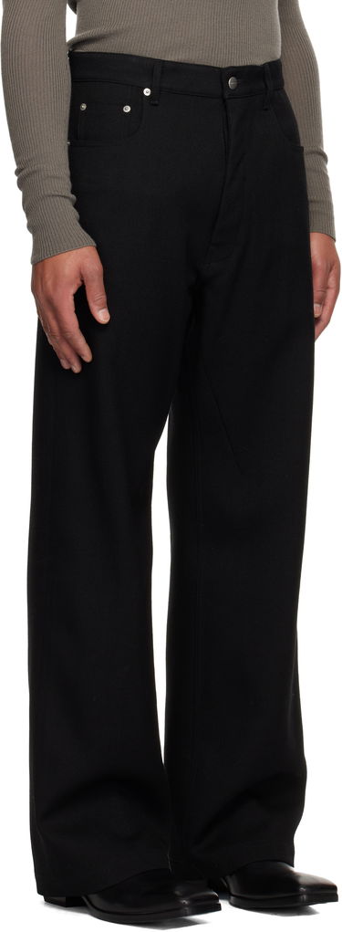 Bukser Rick Owens Concordians Geth Wide-leg Twill Trousers Sort | RU02E1333 WD, 1