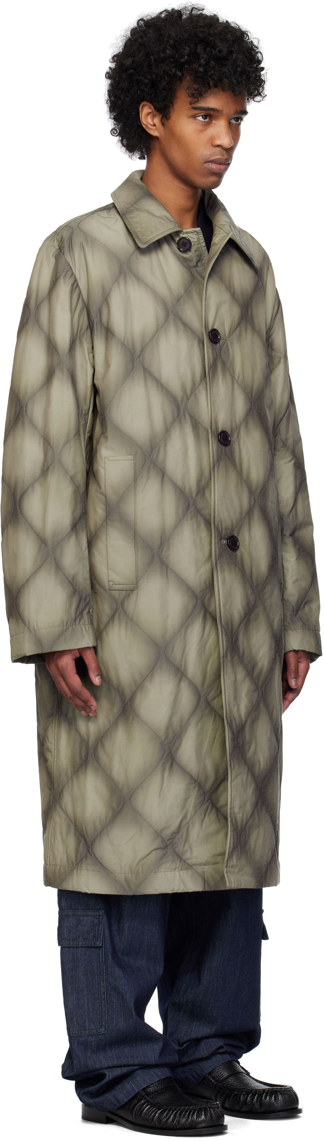Regnfrakke Dries Van Noten Dries Van Noten Duck Canvas Coat Grøn | 251-020231-1026, 1
