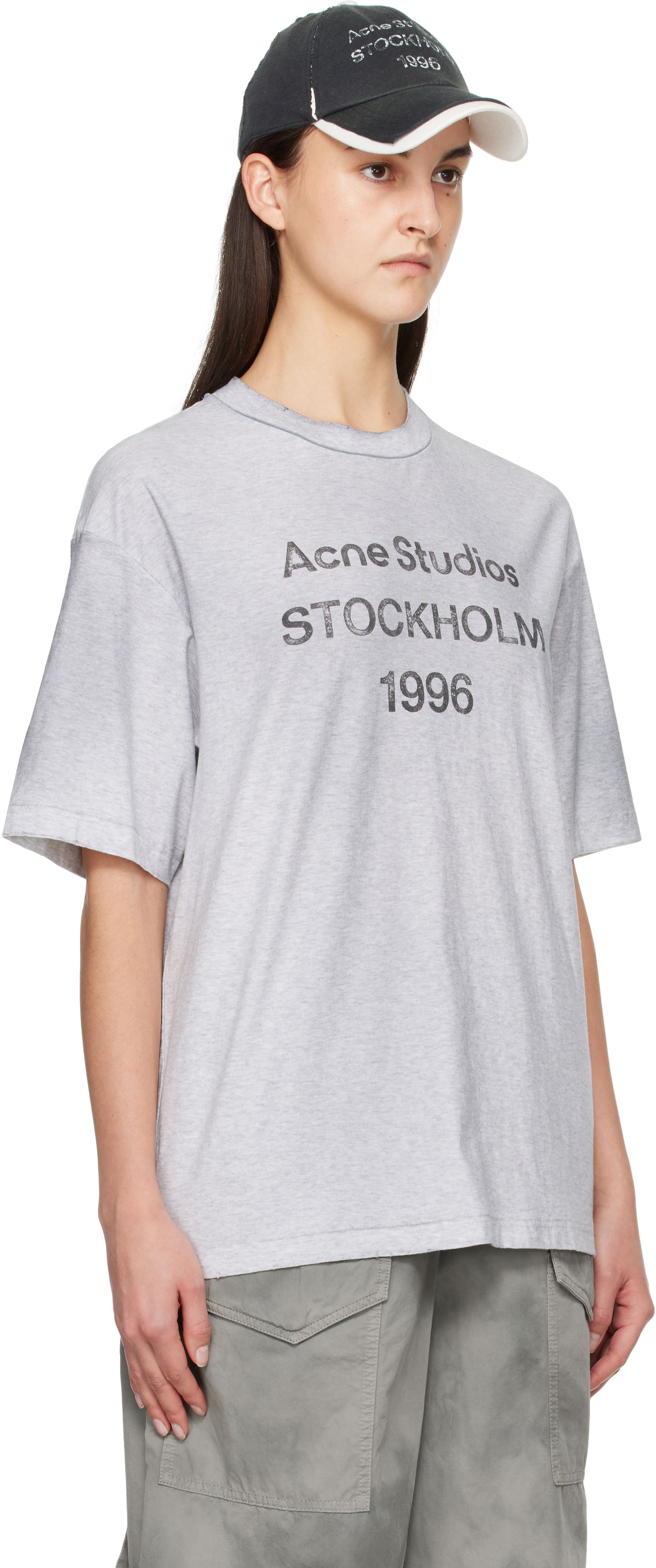 T-shirt Acne Studios Faded T-Shirt Grå | CL0201-, 1