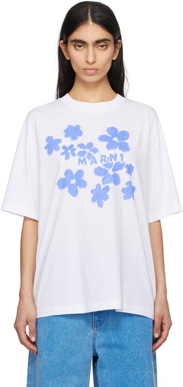T-shirt Marni Marni Daisy Garden Cotton T-Shirt Hvid | THJET49P09 USCX40, 0