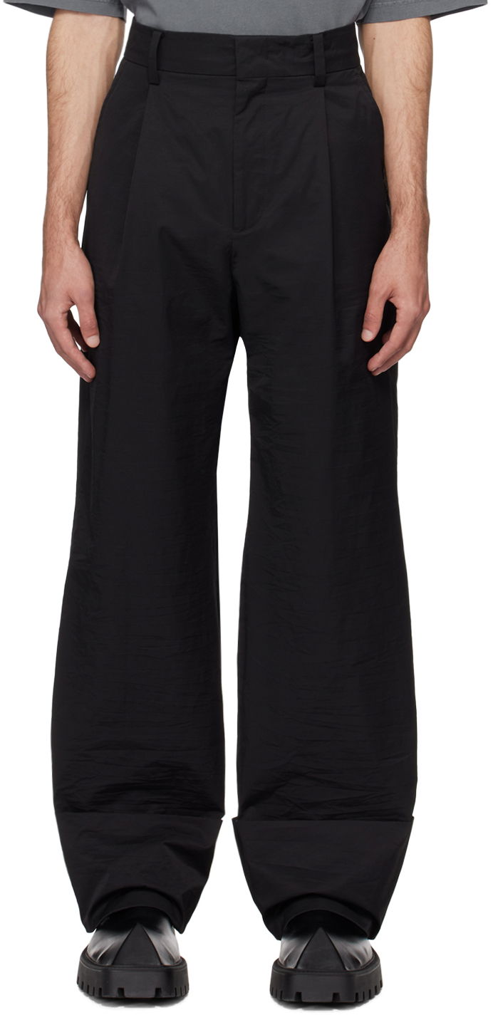 Bukser We11done We11done Roll-Up Trousers Sort | WD-PT0-24-225-M-BK