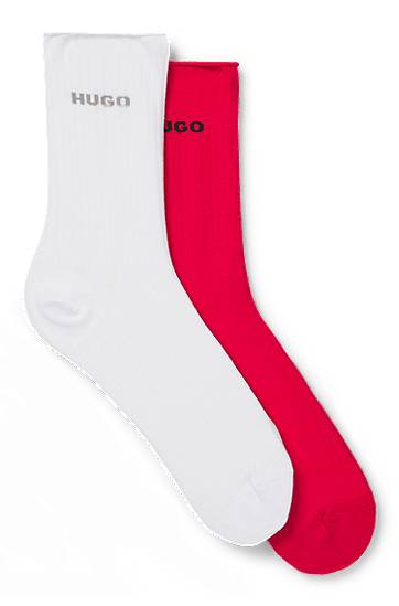 Sokker BOSS Two-Pack of Quarter-Length Socks with Logo Rød | 50502080, 0