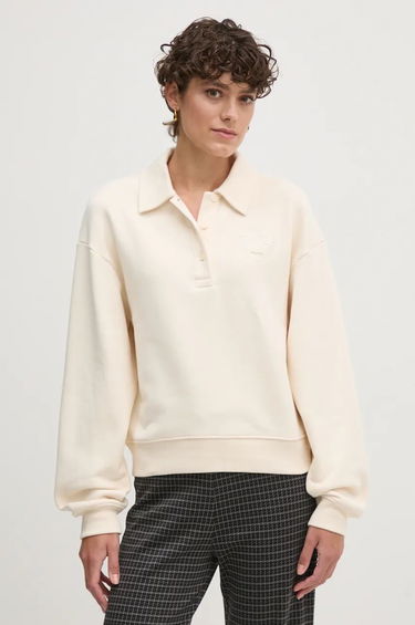 Sweatshirt Lacoste Women's Beige Polo Neck Sweatshirt Beige | SF2641, 0