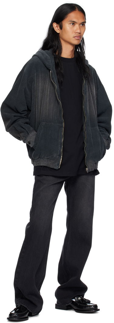 Sweatshirt We11done Washed Zip Hoodie Sort | WD-JP2-24-085-M-GY, 3
