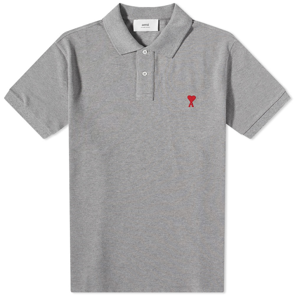 Polo skjorte AMI Small A Heart Polo Tee Grå | HPL001-760055, 0