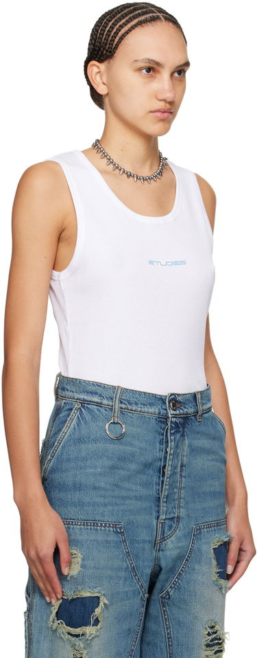 Tanktop Études Pippen White Tank Top Hvid | E24MM161A03200, 4