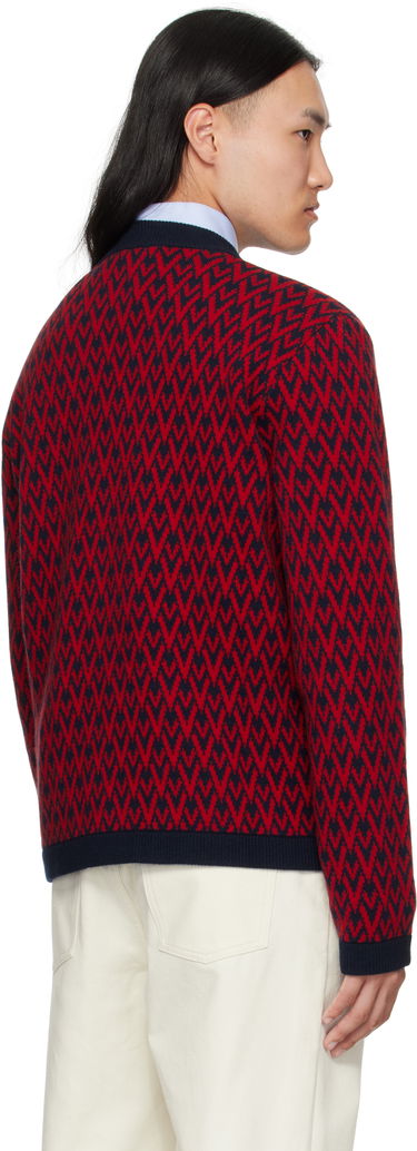 Sweater Valentino Valentino 'Toute La V' Wool Cardigan Rød | 7V3KA04IAR1, 2