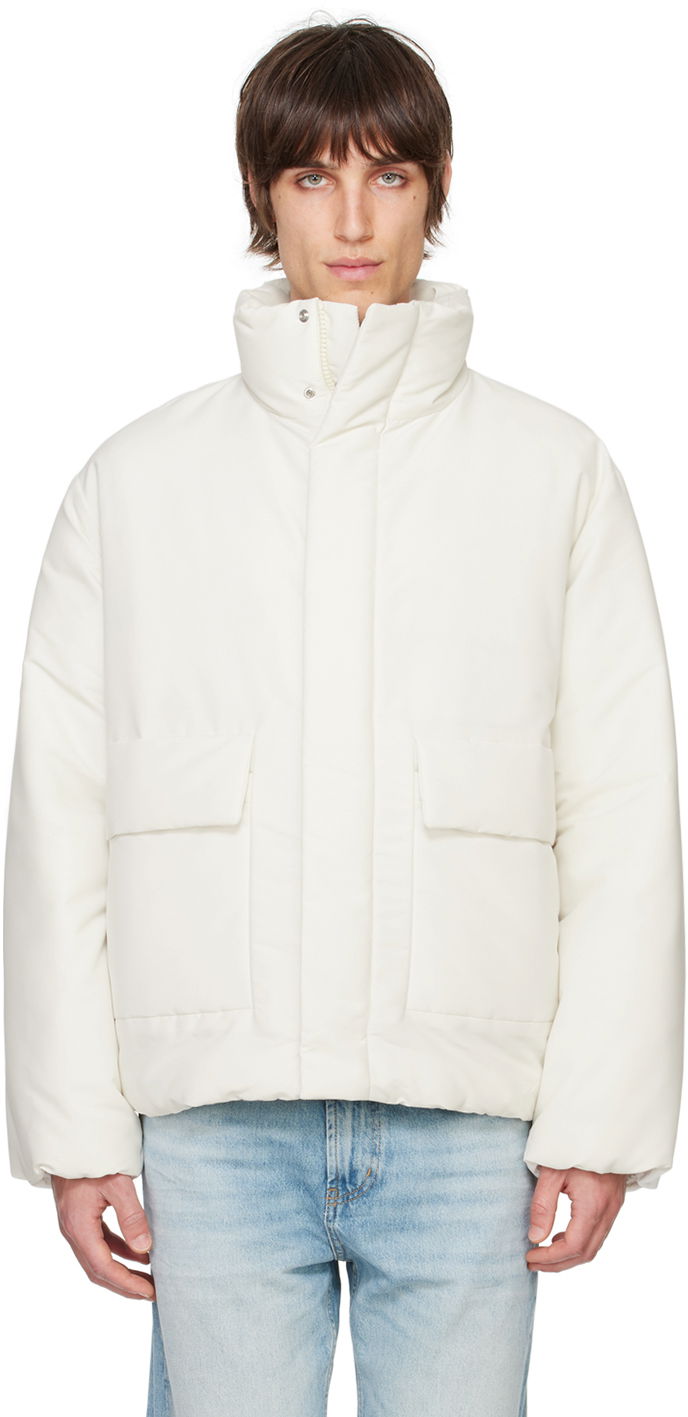 Puffer jakke BOSS Taffeta Down Jacket Hvid | 50521454