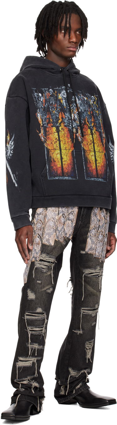 Sweatshirt Who Decides War Who Decides War Ember Chapel Graphic Hoodie Sort | 1110180002SS25, 3