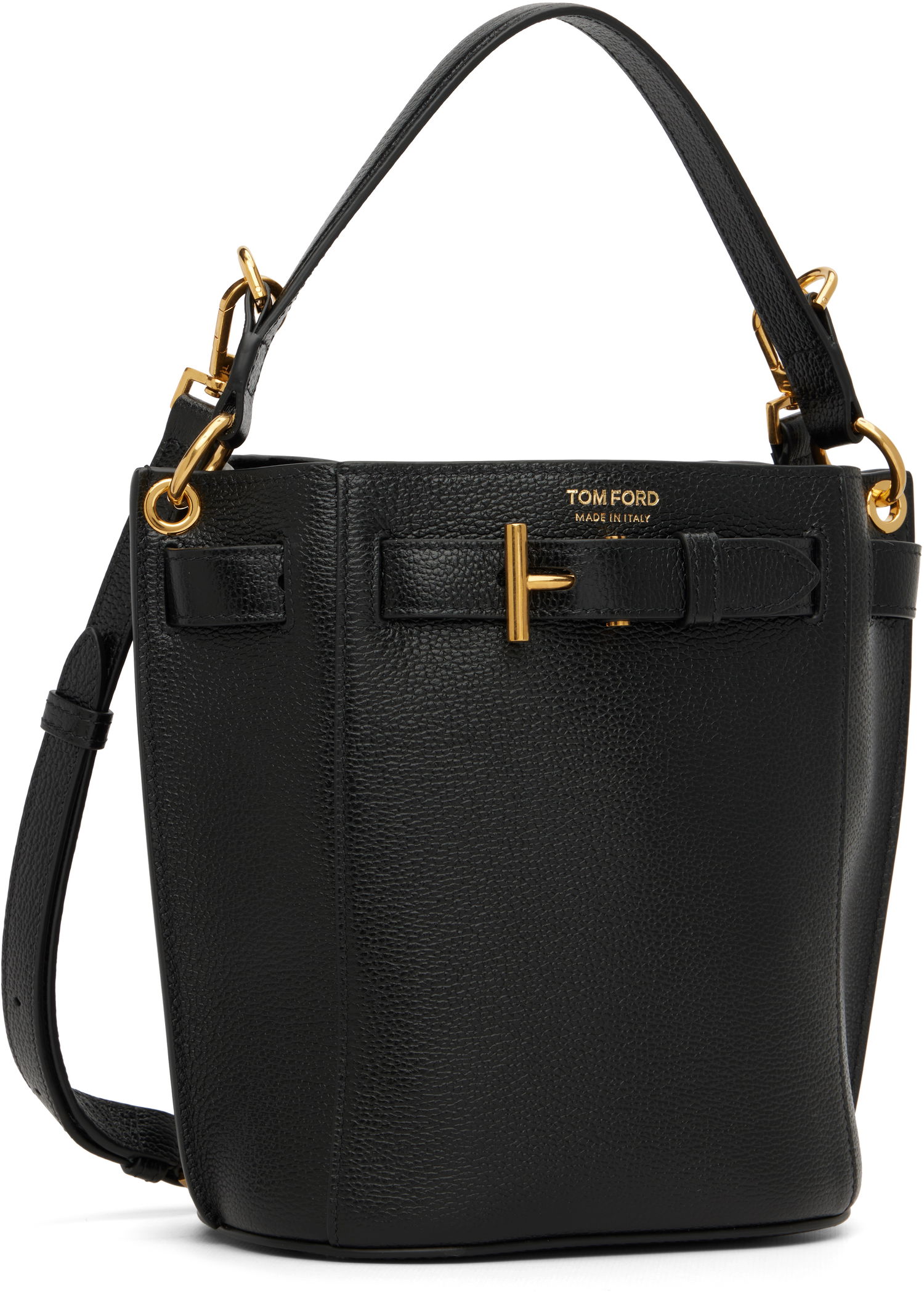 Håndtaske Tom Ford Tom Ford Mini Audrey Grained Leather Bucket Bag Sort | S0481-LCL429X, 1