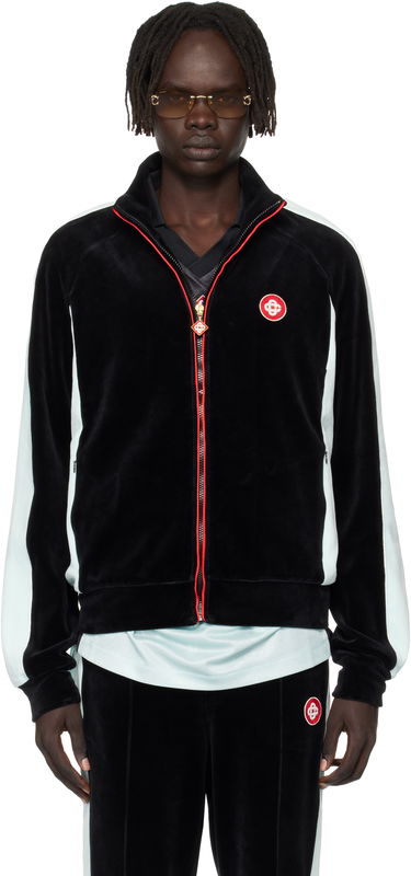 Jakke Casablanca Casablanca Velour Track Jacket Sort | MPF25-JTP-395-01, 0