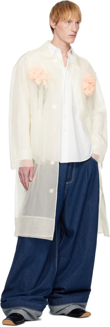 Frakker Simone Rocha Simone Rocha Carnation Car Coat Hvid | 2068 0360, 3