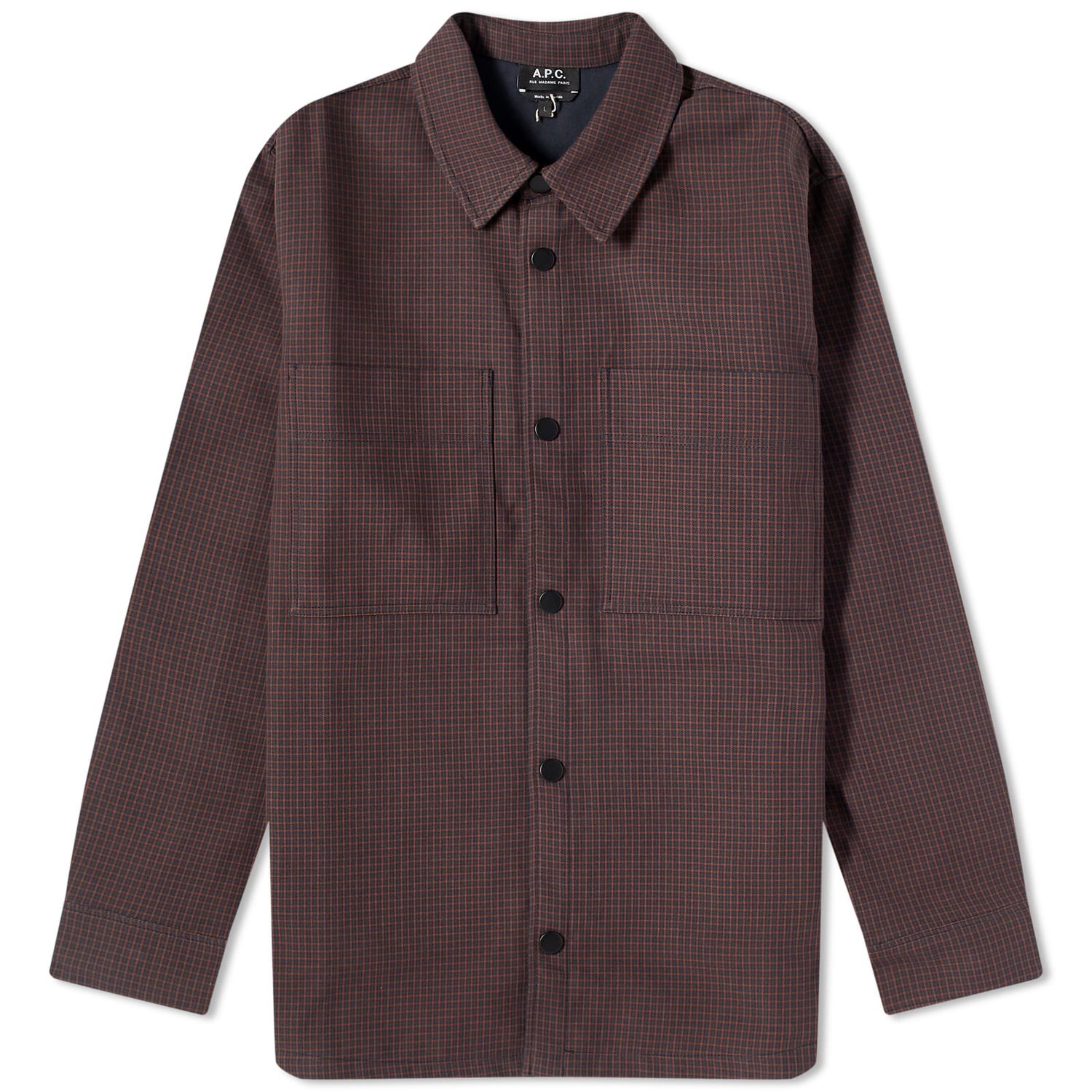 Jakke A.P.C. Tibor Check Work Jacket Mørkeblå | COGEH-H02847-IAK, 0