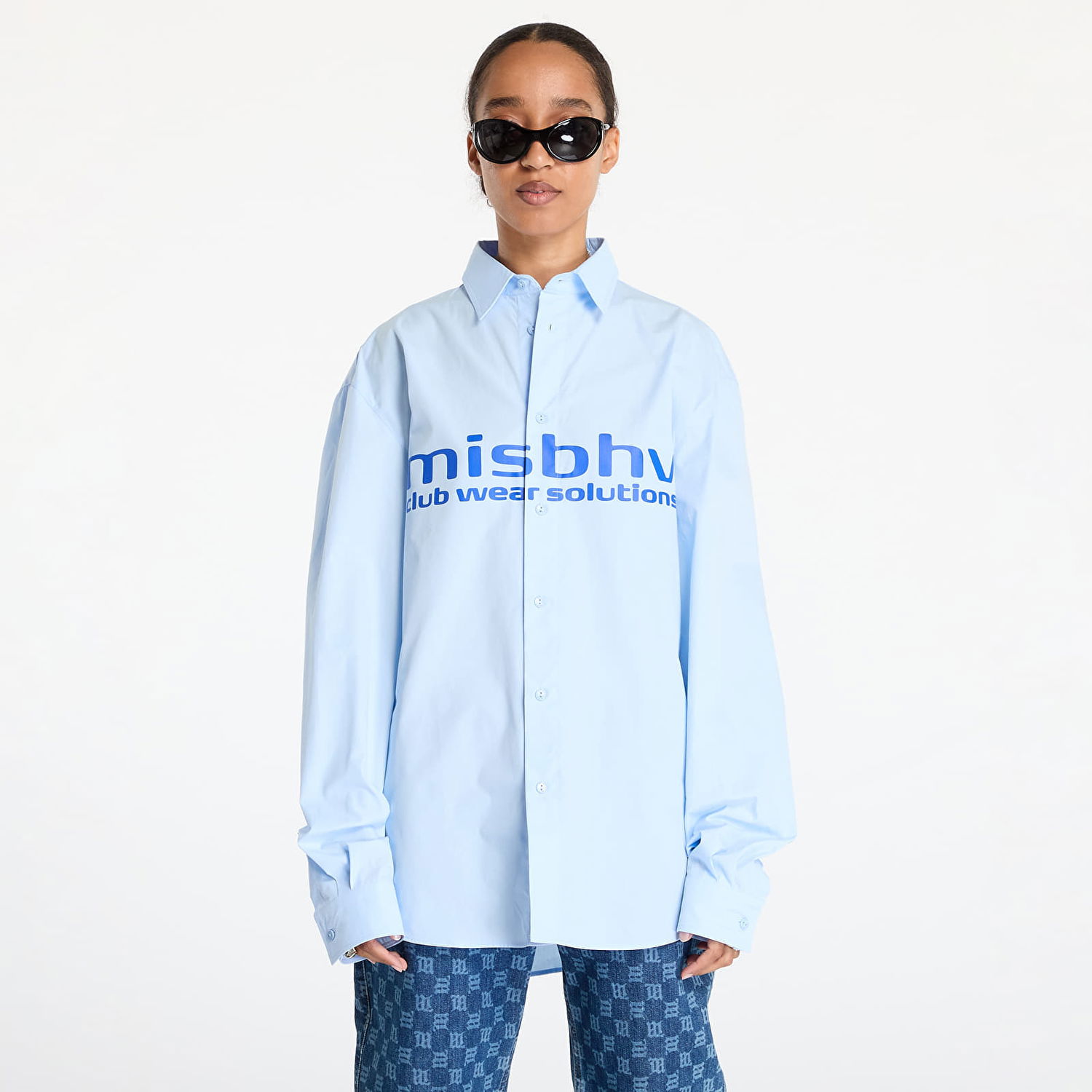 Skjorte MISBHV Light Blue Sport Shirt UNISEX Light Blue Blå | 241M136, 1
