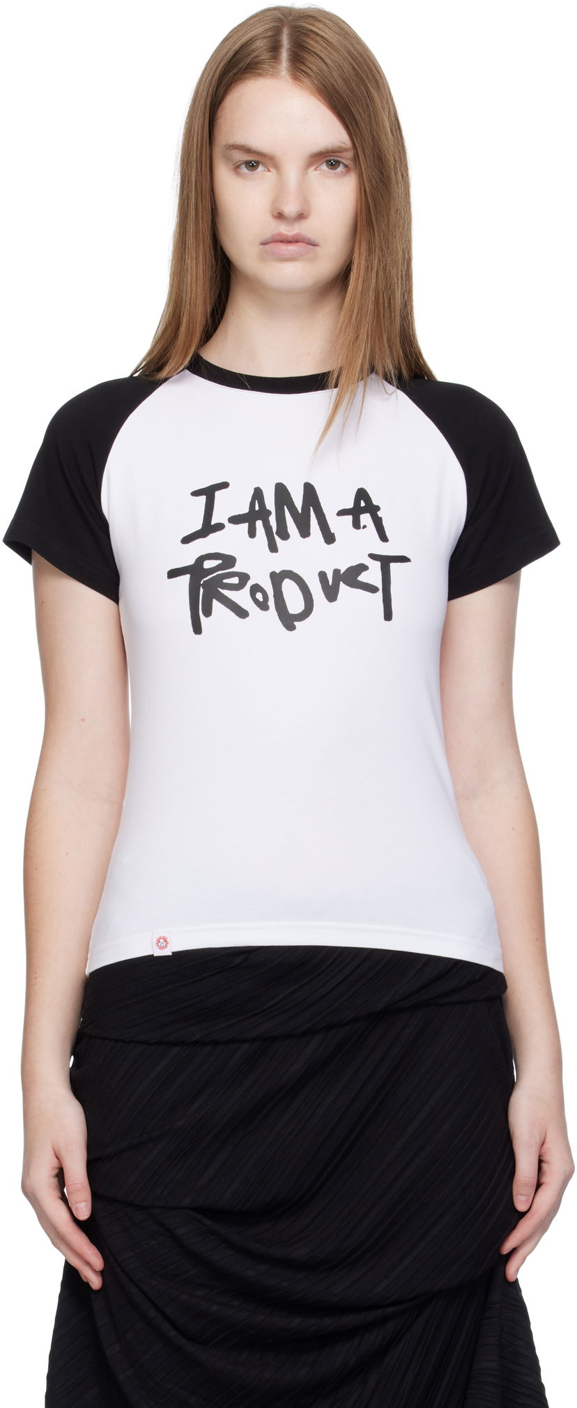 T-shirt Charles Jeffrey Loverboy Charles Jeffrey LOVERBOY Graphic Baby Raglan T-Shirt Hvid | 52082001
