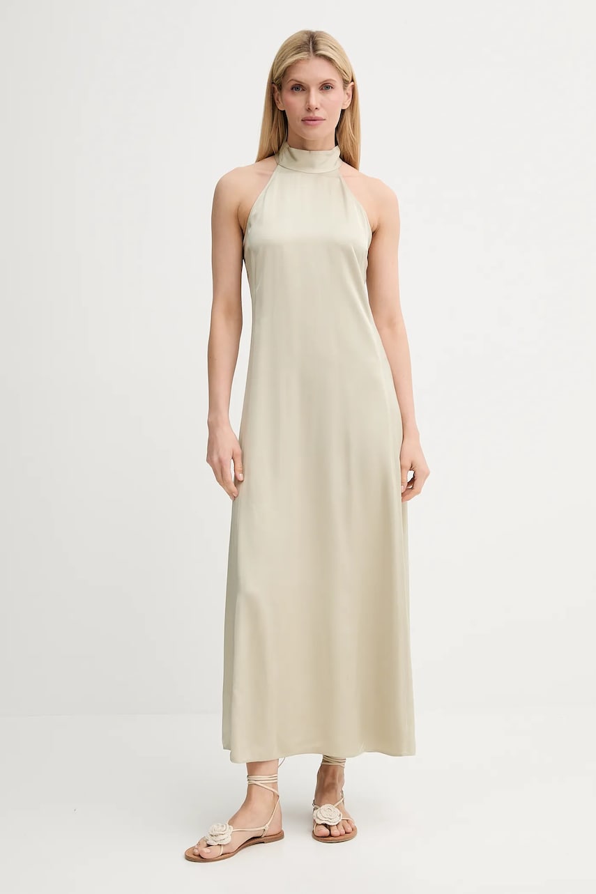 Kjole Samsoe Samsoe Samsoe Samsoe SANETTLE Maxi Halter Dress Beige | F25200104, 0