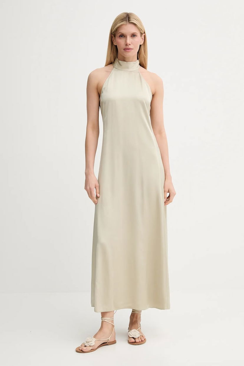 Kjole Samsoe Samsoe Samsoe Samsoe SANETTLE Maxi Halter Dress Beige | F25200104