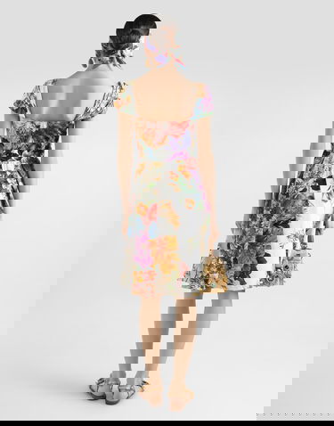 Kjole Dolce & Gabbana Flower Bouquet-print Poplin Dress Flerfarvet | F6TVKTHS5TRHA5PC, 2