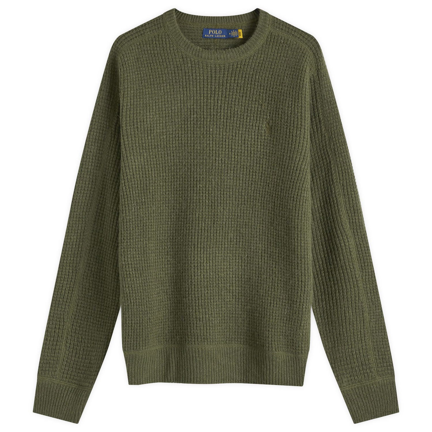 Sweater Polo by Ralph Lauren Ralph Lauren Men's Waffle Knit Sweater, Large Grøn | 710956807001, 0