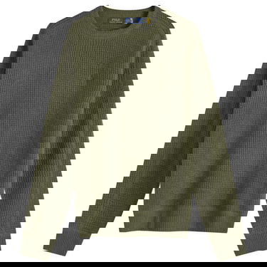 Sweater Polo by Ralph Lauren Ralph Lauren Men's Waffle Knit Sweater, Large Grøn | 710956807001, 0