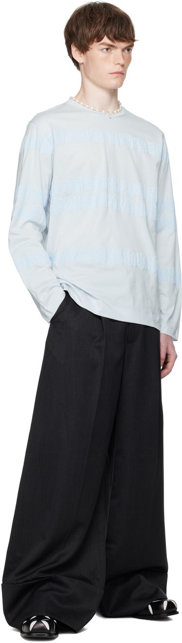 T-shirt Simone Rocha Simone Rocha Daisy Chain Print Long Sleeve T-shirt Blå | 5194P47P48-M 0569, 3