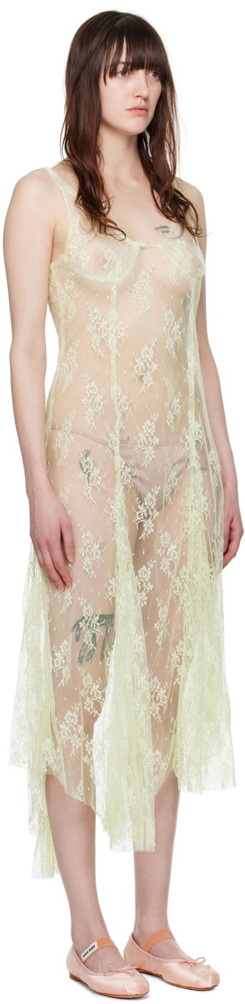 Kjole Collina Strada Collina Strada Pamela Lace Midi Dress Grøn | XX4029, 1