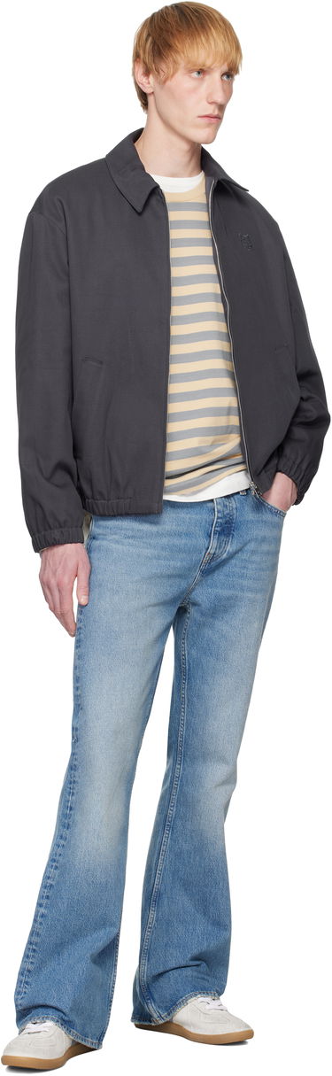Bomberjakke MAISON KITSUNÉ Maison Kitsuné Elasticated Zipped Jacket Grå | OM02122WW9028, 3