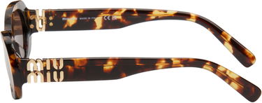 Solbriller Miu Miu Miu Miu Glimpse Round Sunglasses Brun | 0MU 06ZS 8056597989077, 2