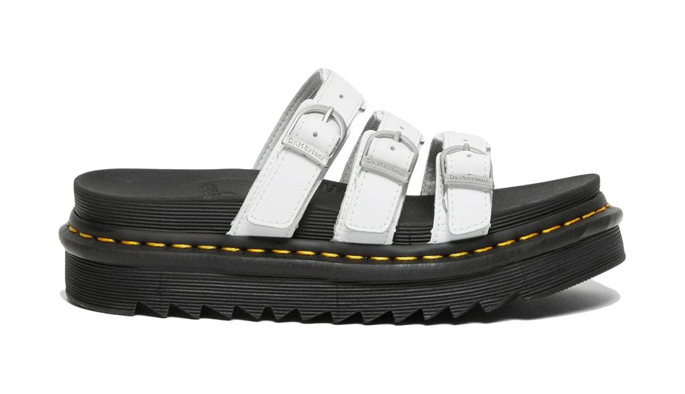 Sneakers og sko Dr. Martens Blaire Slide Leather Sandals Hvid | DM25456100, 0