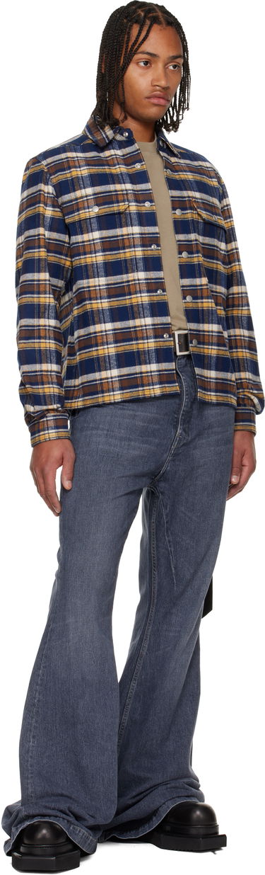 Skjorte Rick Owens Concordians Cropped Overshirt Flerfarvet | DL02E2299 CPGJP, 3