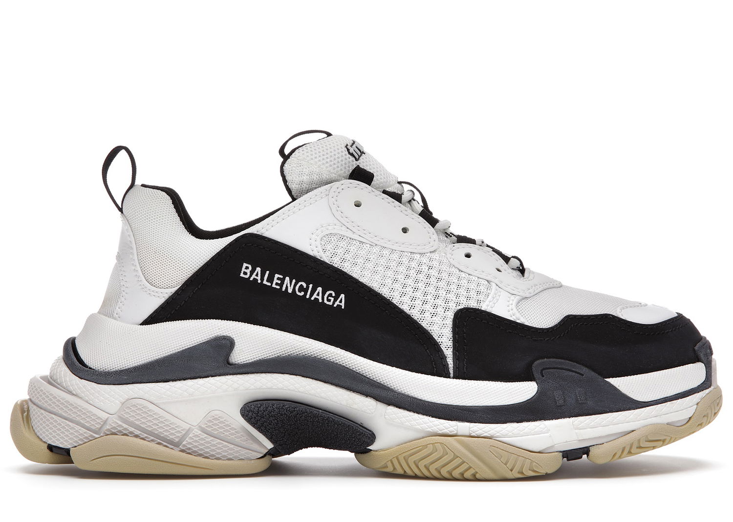 Sneakers og sko Balenciaga Triple S White Black Sort | 536737 W09OM 9058, 0