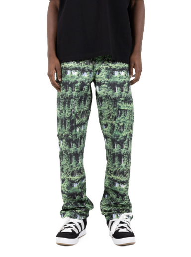 Cargo bukser Pleasures Natural Cargo Pants Multi Grøn | P23SP038-MULTI