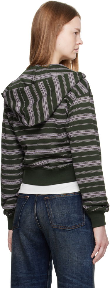 Sweatshirt KENZO Kenzo Paris 'Boke Flower' Striped Cropped Hoodie Grøn | FF62HO1504MS, 2