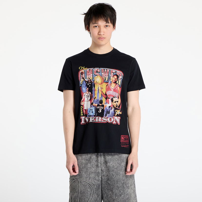 T-shirt Mitchell & Ness Mitchell & Ness NBA 76Ers Allen Iverson Bootleg Tee Sort | BMTRINTL1477-P76AIBLCK