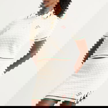 Polo skjorte Casablanca Casablanca Women's Boucle Polo Hvid | WPF25-KW-1017-01, 2