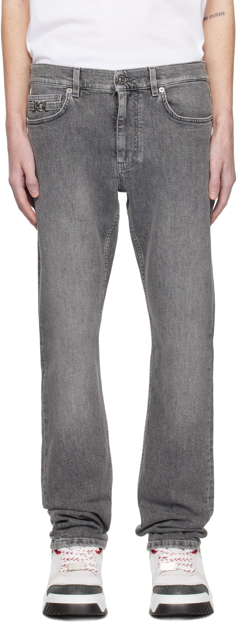 Jeans Versace Slim-Fit Jeans Grå | 1011693_1A11274