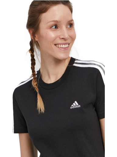 T-shirt adidas Performance Sportswear Loungewear Essentials Slim 3-Stripes Sort | GL0784