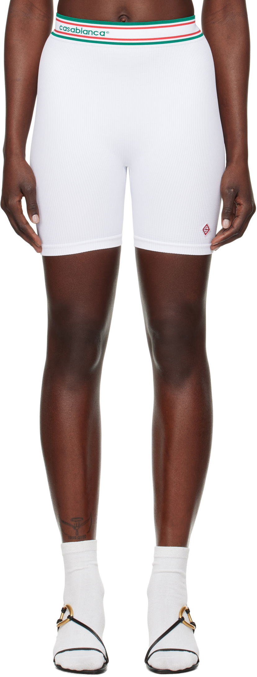 Shorts Casablanca Casablanca Seamless Sport Shorts Hvid | WPS25-ACT-025-01
