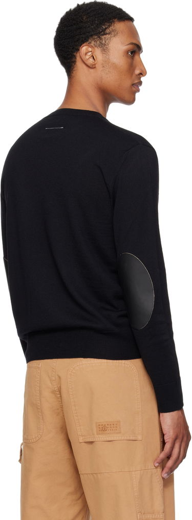 Sweater Maison Margiela MM6 Maison Margiela Elbow Patch Sweater Sort | SH0HL0032 M13133, 2