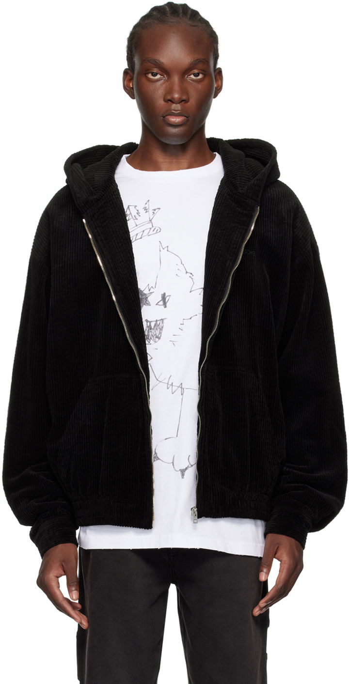 Sweatshirt We11done We11done Zip-Up Hooded Jacket Sort | WD-JP2-24-083-M-BK