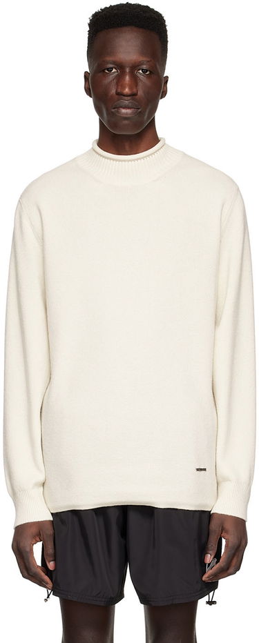 Sweater We11done Cashmere Mock Neck Sweater Hvid | WD-KT1-22-653-U-IV, 0