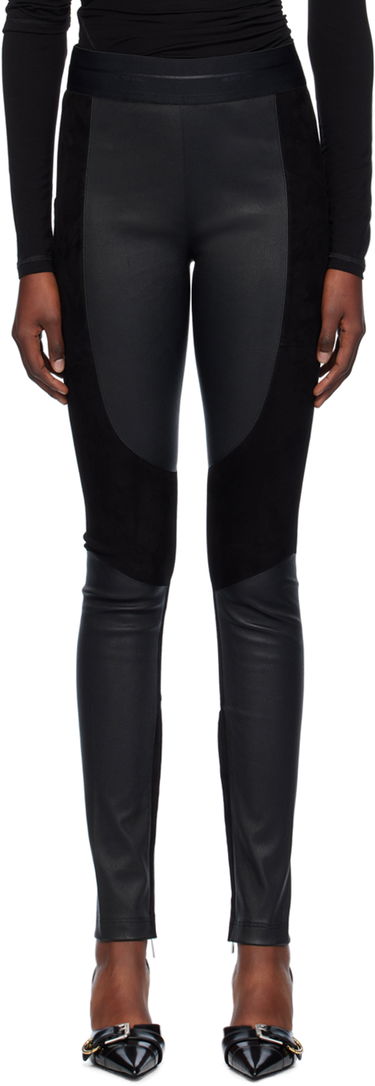 Leggings Helmut Lang Racer Leather Leggings Sort | O06HW202, 0