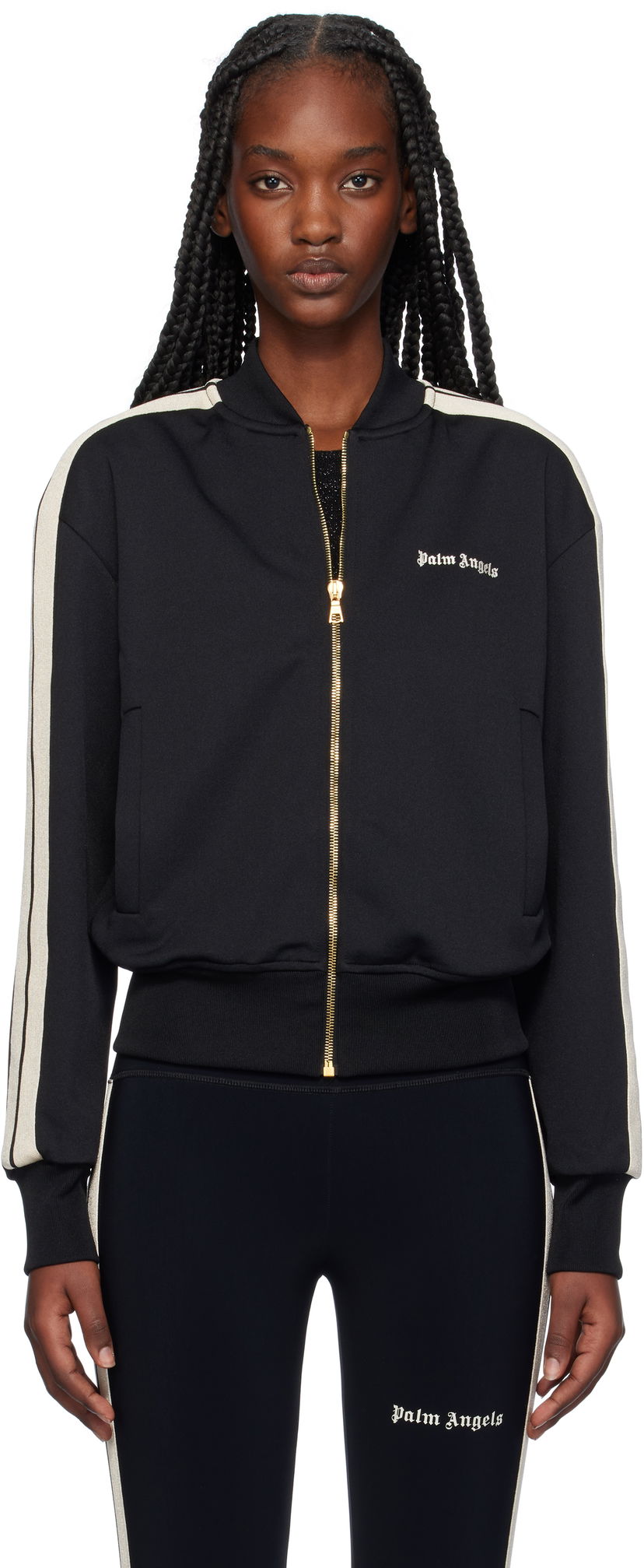 Bomberjakke Palm Angels Track Bomber Sort | PWBD050C99FAB0011003