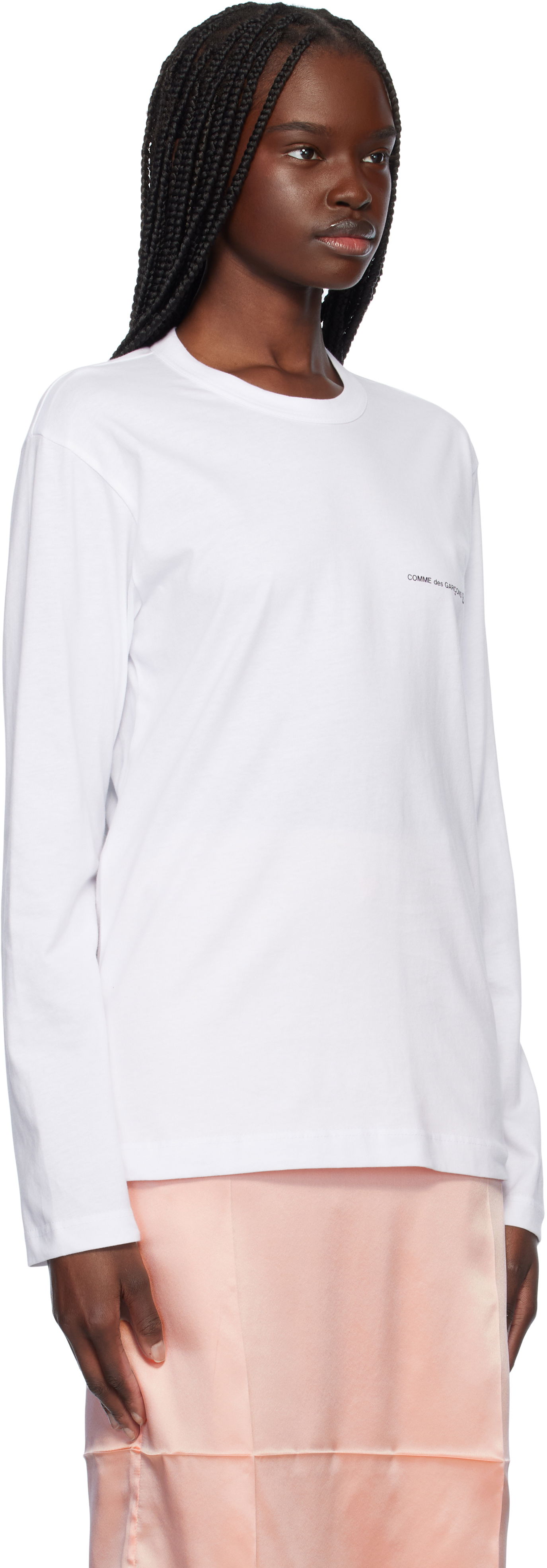 T-shirt Comme des Garçons CDG Shirt Basic Logo Long Sleeve T-Shirt Hvid | FO-T025-051, 1