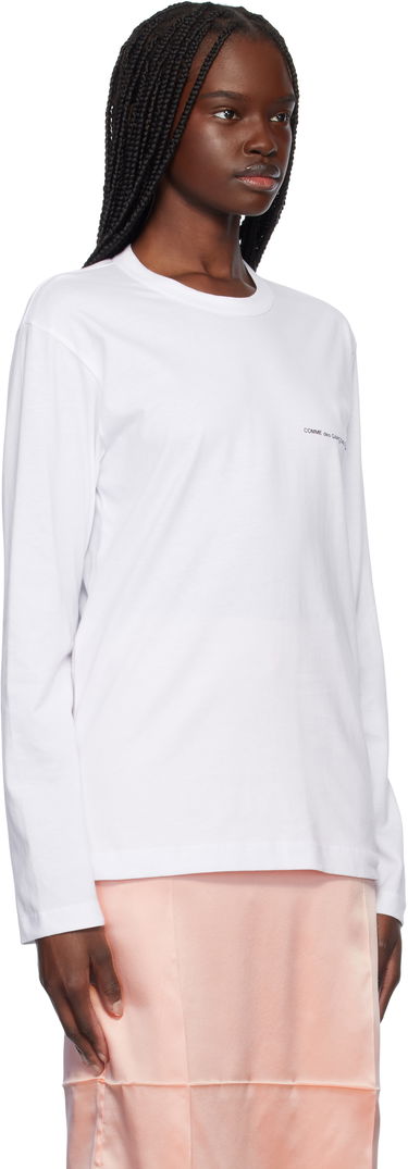 T-shirt Comme des Garçons CDG Shirt Basic Logo Long Sleeve T-Shirt Hvid | FO-T025-051, 1