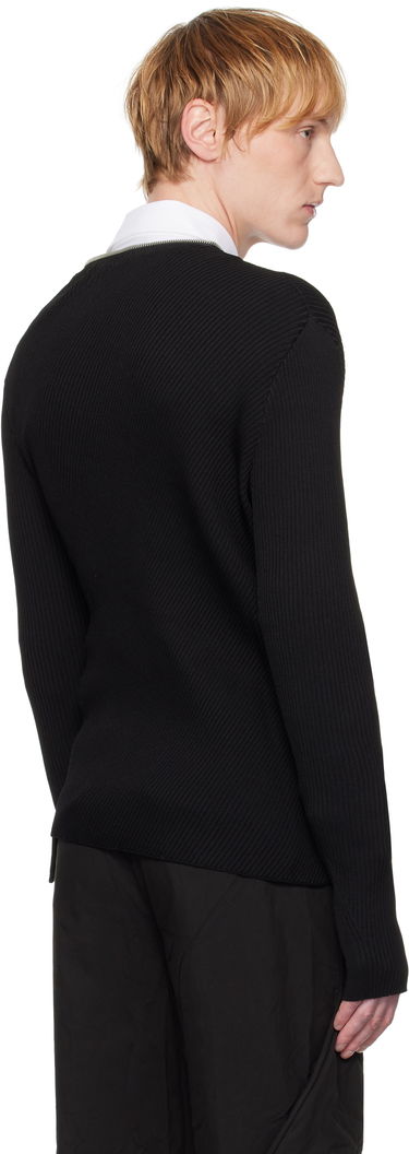 Sweater HELIOT EMIL HELIOT EMIL Tied Zip Knit Sweater Sort | SS25_M_07_045_BLK01_CO, 2