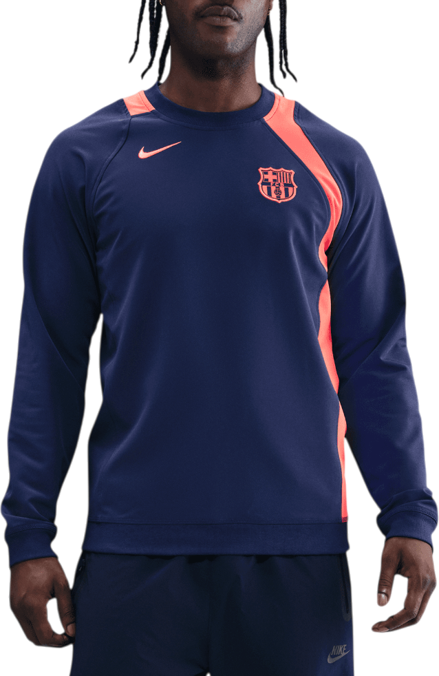 Sweatshirt Nike FC Barcelona Soccer Crew-Neck Top Mørkeblå | hq9778-410
