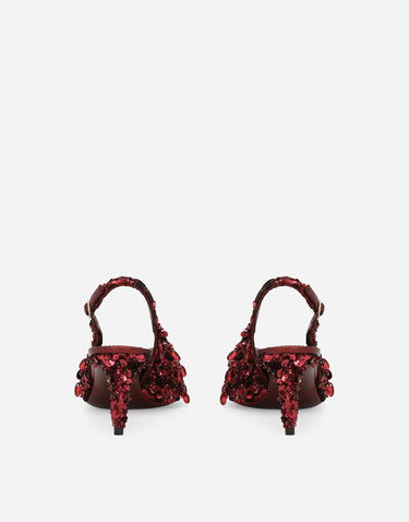 Tilbehør Dolce & Gabbana Dolce & Gabbana Tulle Slingbacks with Sequin Embellishment Rød | CG0806A9U8789554, 2