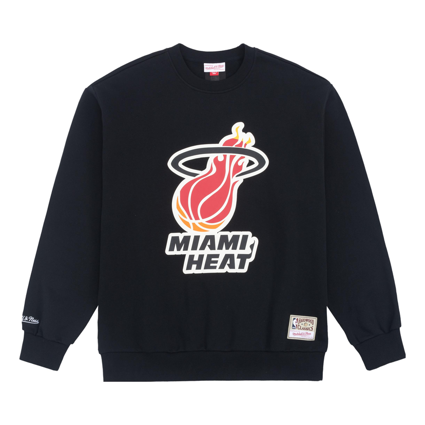 Sweatshirt Mitchell & Ness NBA Miami Heat Logo Sweatshirt Sort | MNJYFWHD23092002-BLACK